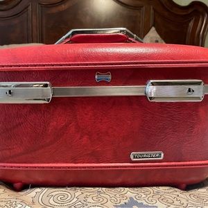 Vintage Red American Tourister Overnight Bag